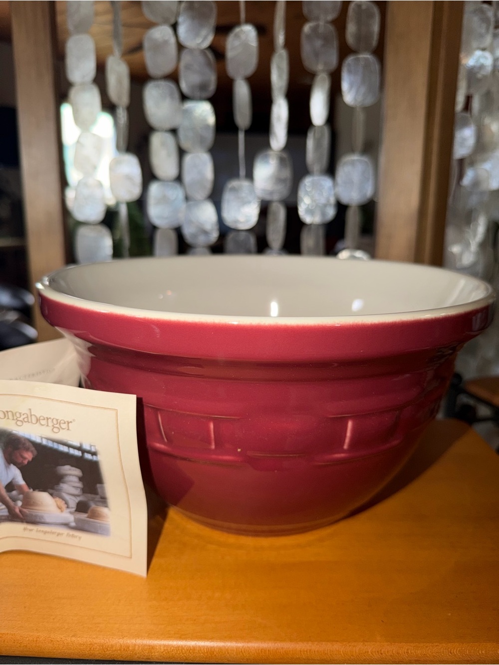 Longaberger Paprika Large Mixing Bowl -NEW